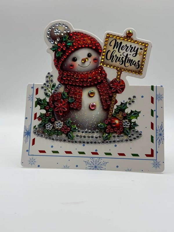 Carte pliable bonhomme de neige 523