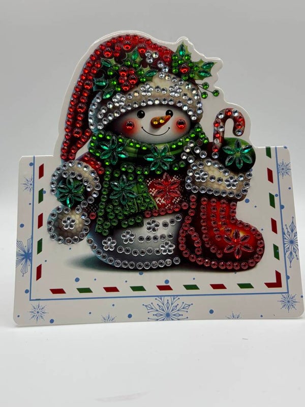 Carte pliable bonhomme de neige 524