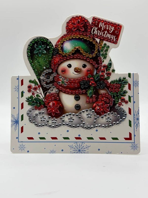 Carte pliable bonhomme de neige 525