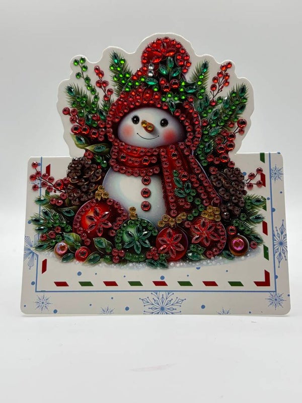 Carte pliable bonhomme de neige 526