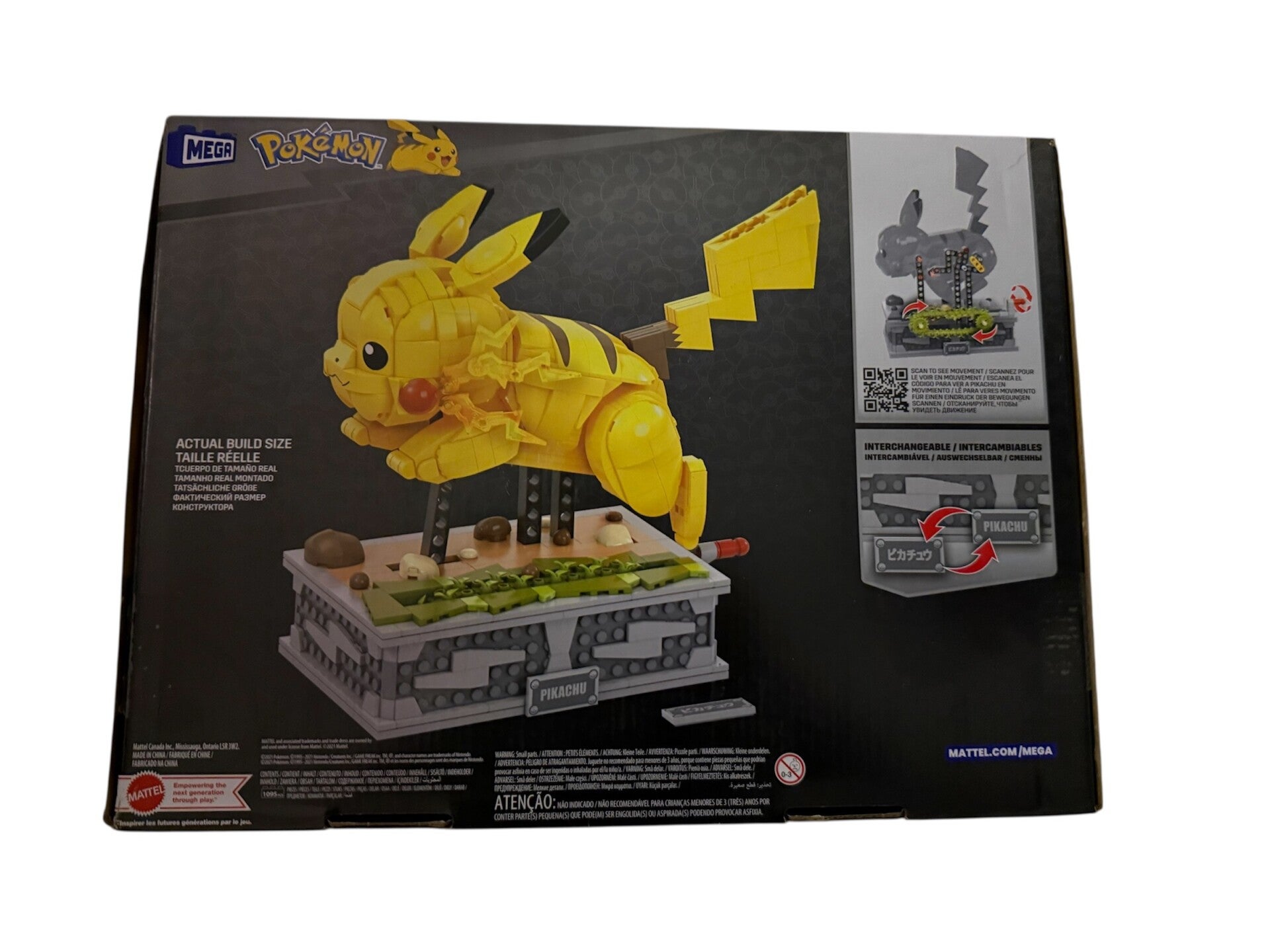 Pokémon POKEMON PIKACHU Bauset Mega Construx beweglich 1095 Teile Neu,OVP,RARITÄT