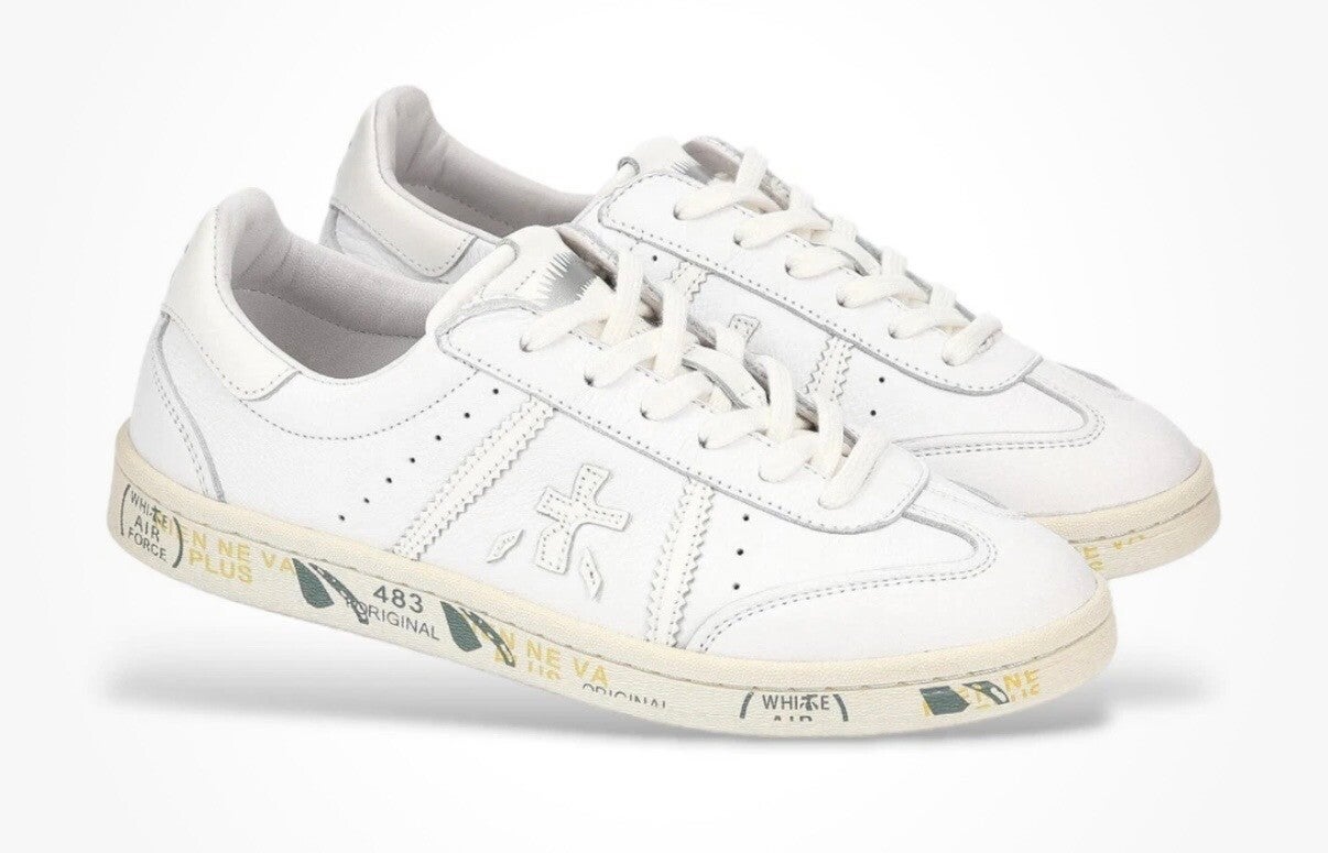 Premiata BONNIED Damen Sneaker Weiß Leder Turnschuhe Kalbsleder Original Gr. 40