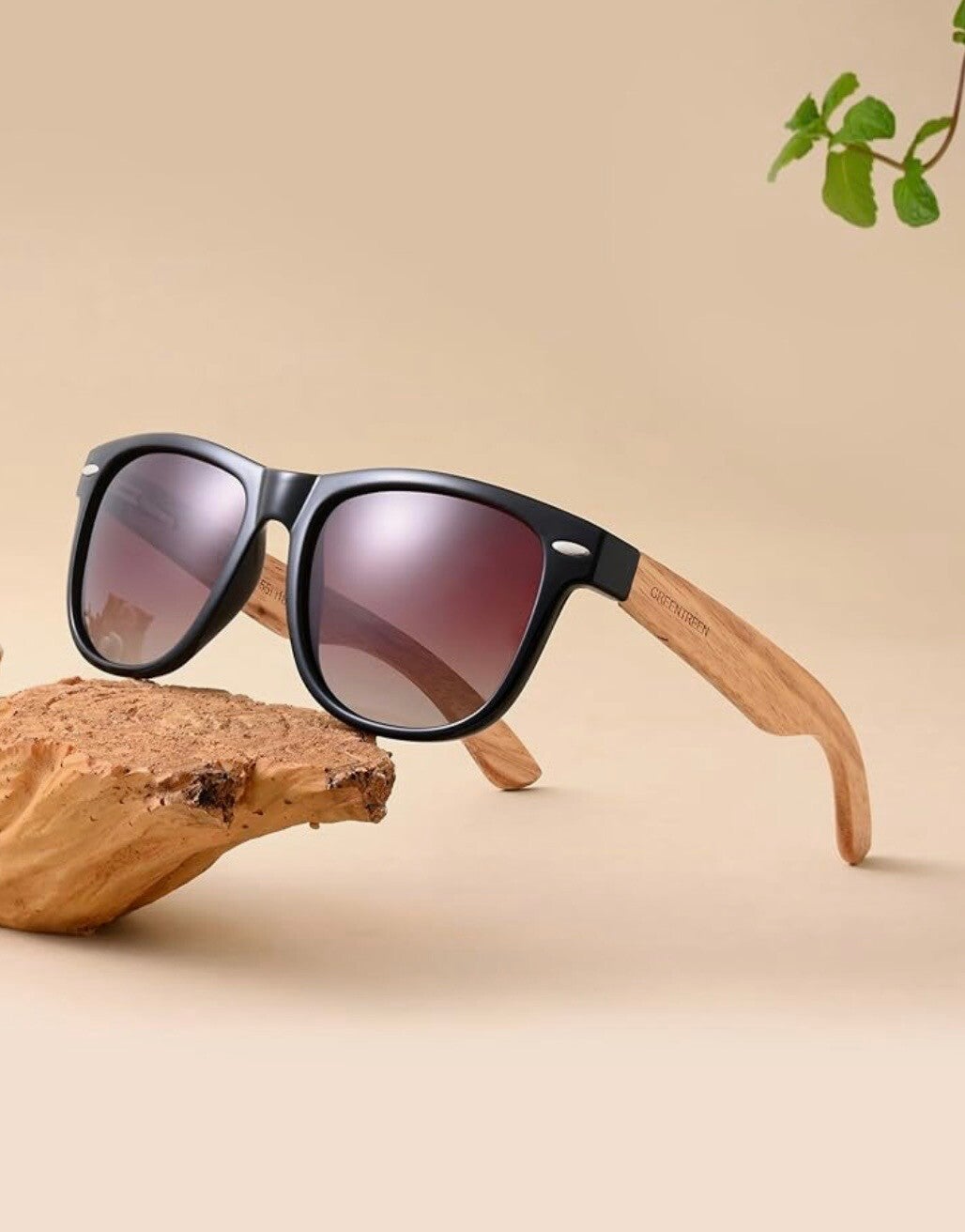 Polarisierte Holz Sonnenbrillen für Herren und Damen: UV400-Schutz Leicht und Stylish Polarisationsbrille für Outdoor Sport - Fahren Angeln Strandaktivitäten