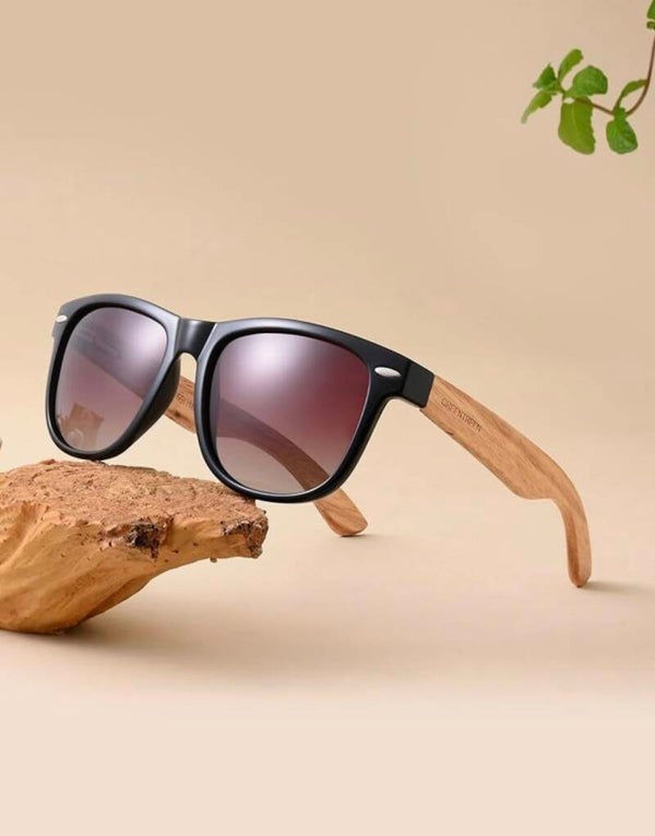 Polarisierte Holz Sonnenbrillen für Herren und Damen: UV400-Schutz Leicht und Stylish Polarisationsbrille für Outdoor Sport - Fahren Angeln Strandaktivitäten