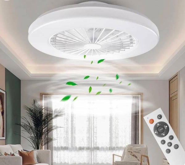 BKZO LED Deckenventilator mit Lampe 24 Stufen dimmbar 3000–5500K Weiß