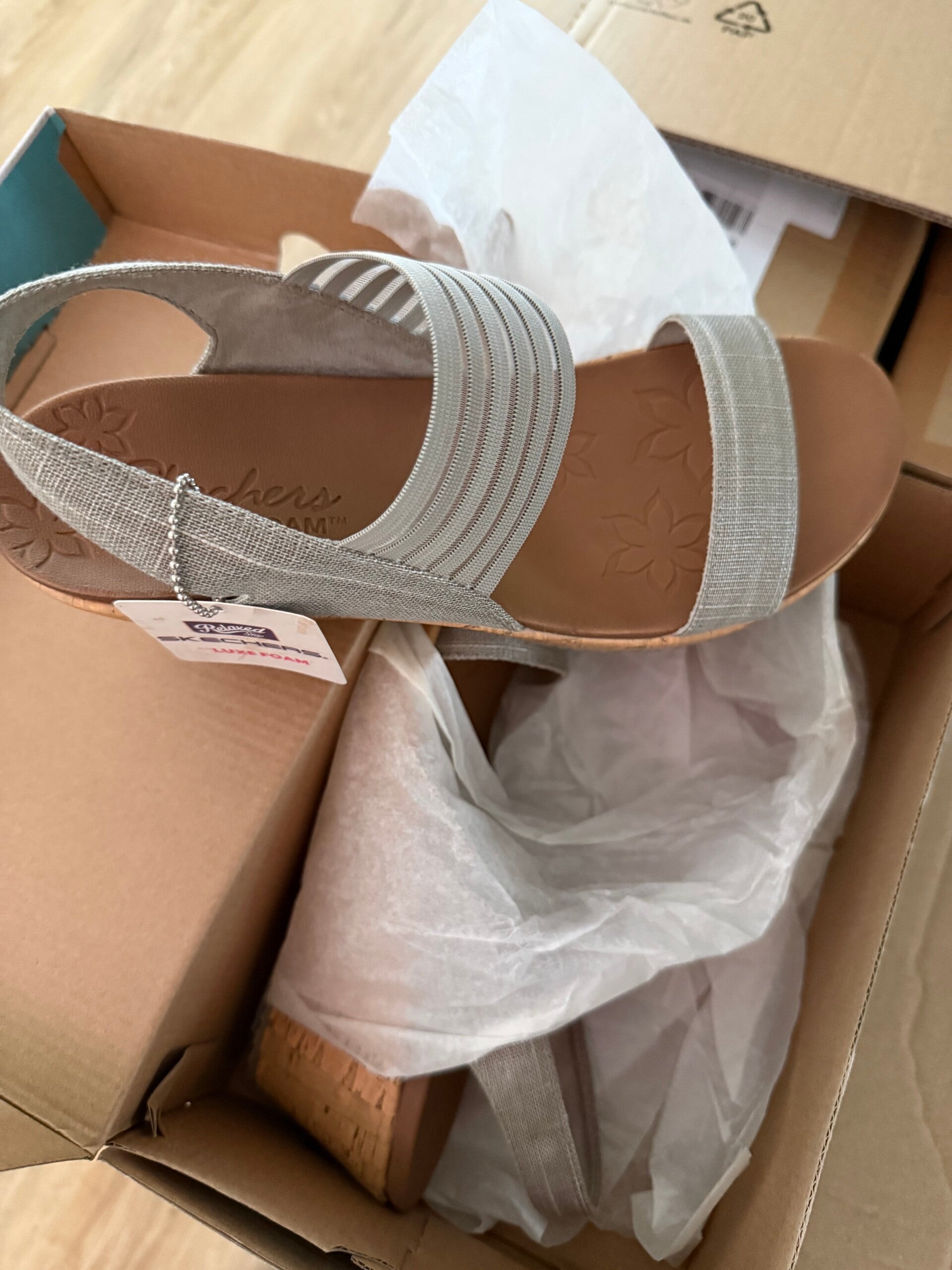 Skechers Damen Beverlee Smitten Kätzchen Keilsandale gr 41