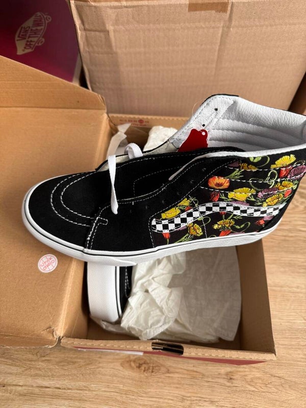 VANS SK8-HI PLATFORM 2.0 - 💥 Gr 40 POPPY CHECKERBOARD BLACK/MULTI