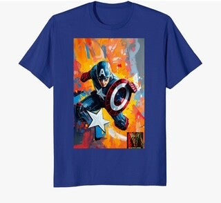 Captain America: Red white and graffiti  (Men's)