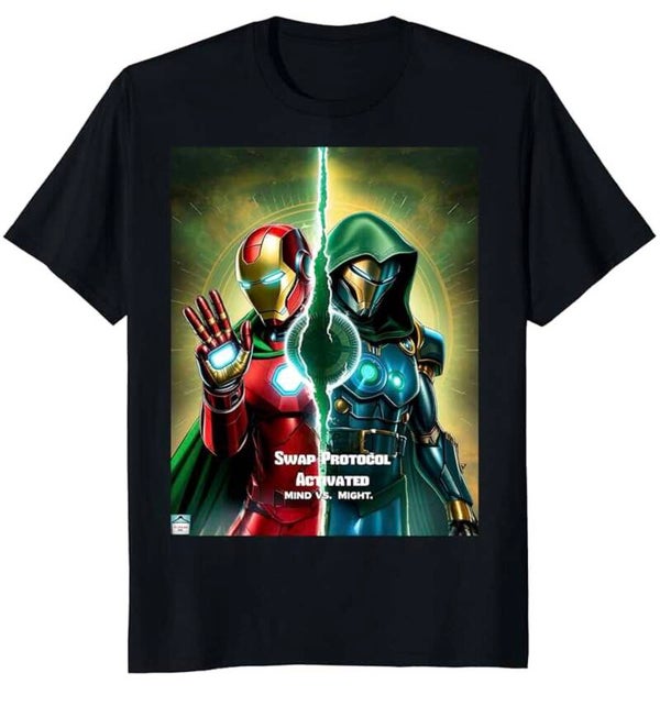 "Iron Doom/Doom Stark Spilt Portrait" (Men's)