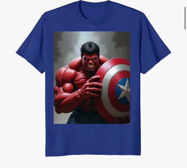 Captain America Brave New World (Red Hulk #1 Blue-Men's)