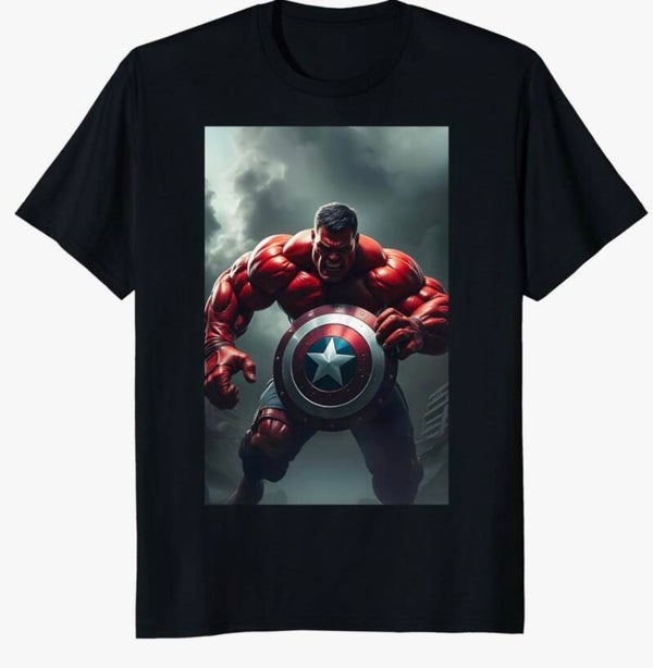 Red Hulk/Captain America (Patriot Games) Men's Black