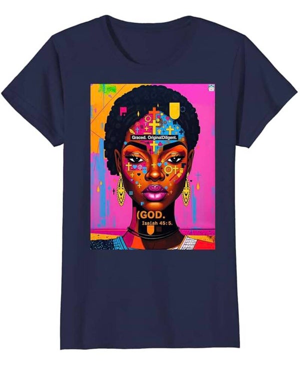 Graced. Original. Diligent. -Navy #3- (Women's)