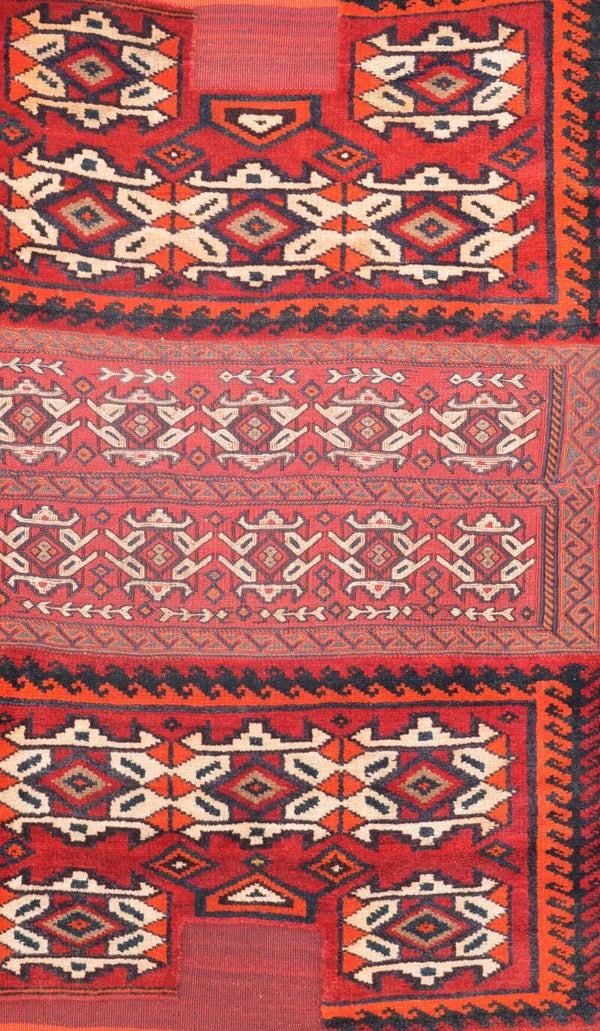 Perserteppich / Orientteppich – Kelim – alte Bakhtiari Jowal (Transporttasche), aus Persien (ca. 1960) – 201 cm x 97 cm