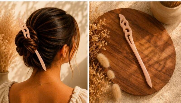 Baguette à Cheveux Artisanale - NUDE
