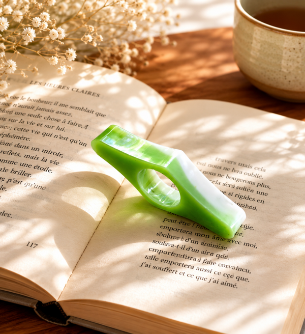 BAGUE DE LECTURE - VERT BLANC