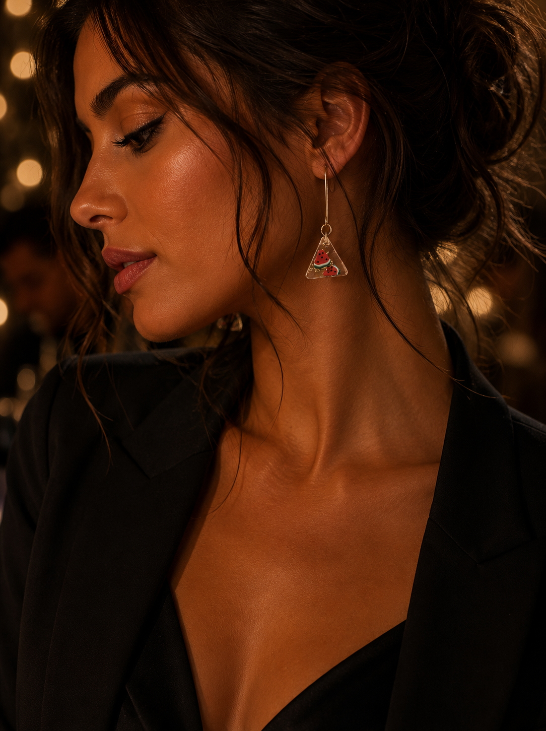 Boucles d'Oreilles - PASTEQUE PENDANTE