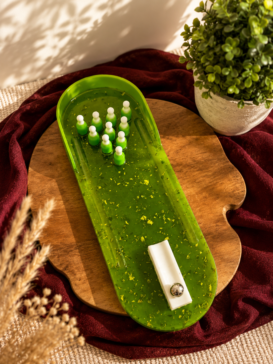 JEU BOWLING DE TABLE VERT BLANC