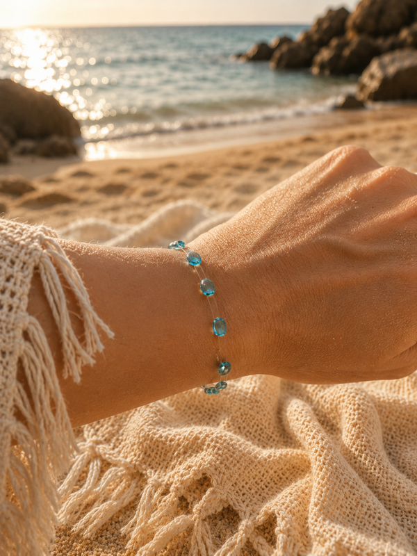 Bracelet artisanal en perles de résine – Poignet & Cheville
