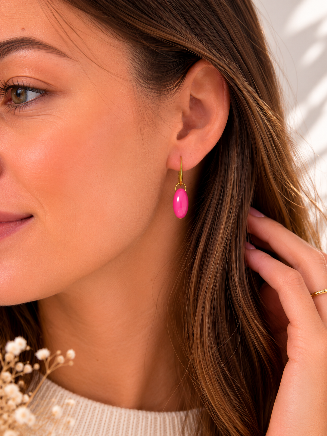 Boucles d'Oreilles - GOUTTE PINK