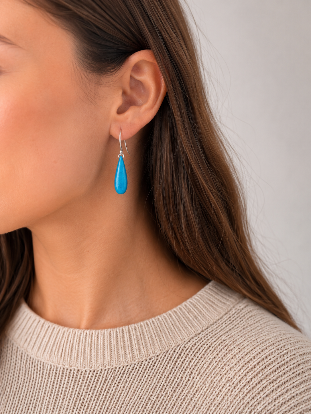 Boucles d'Oreilles - GOUTTE BLUE 02