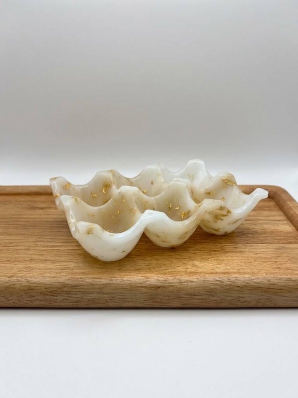 Support à œufs - Blanc Or