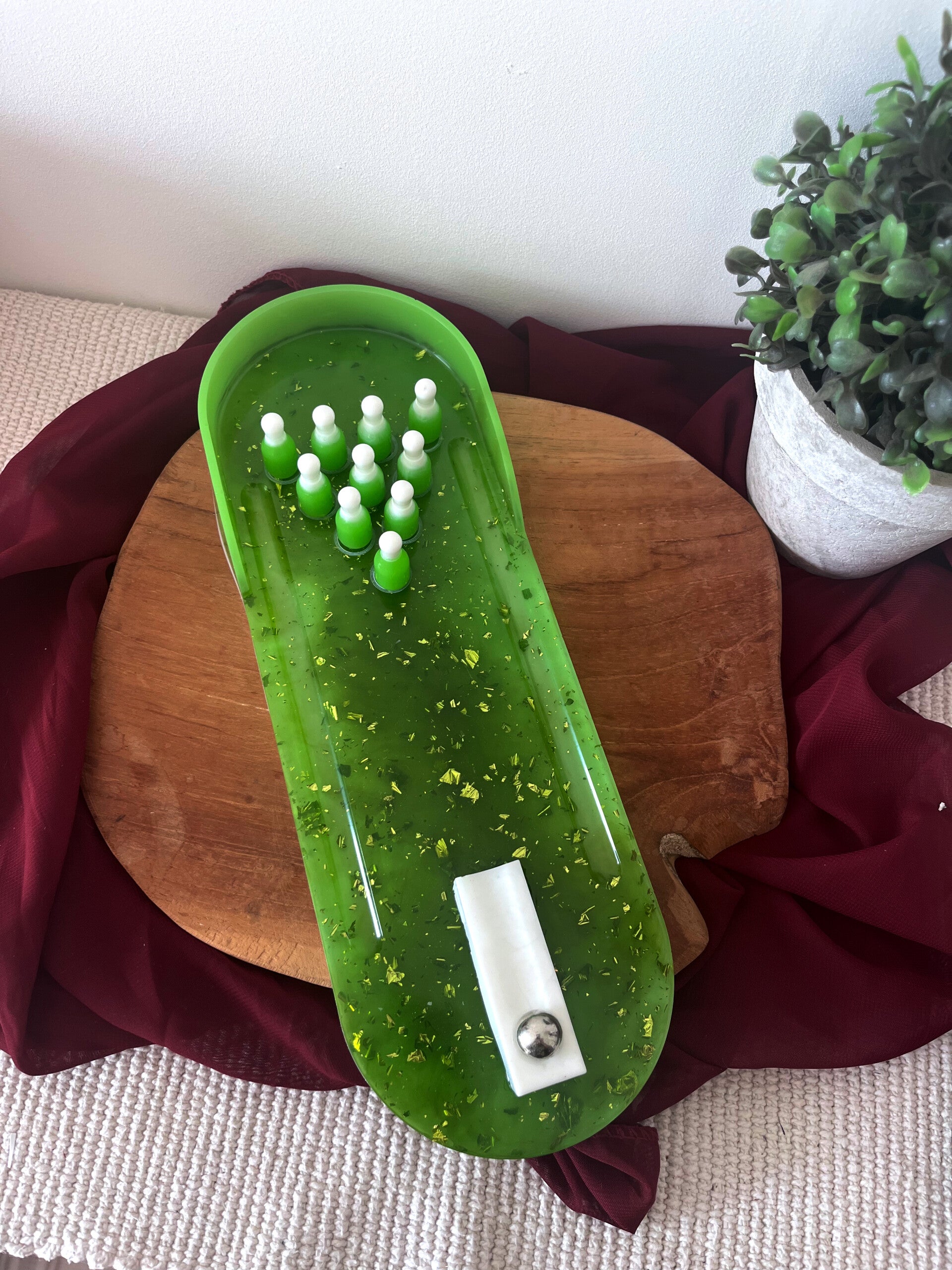 JEU BOWLING DE TABLE VERT BLANC