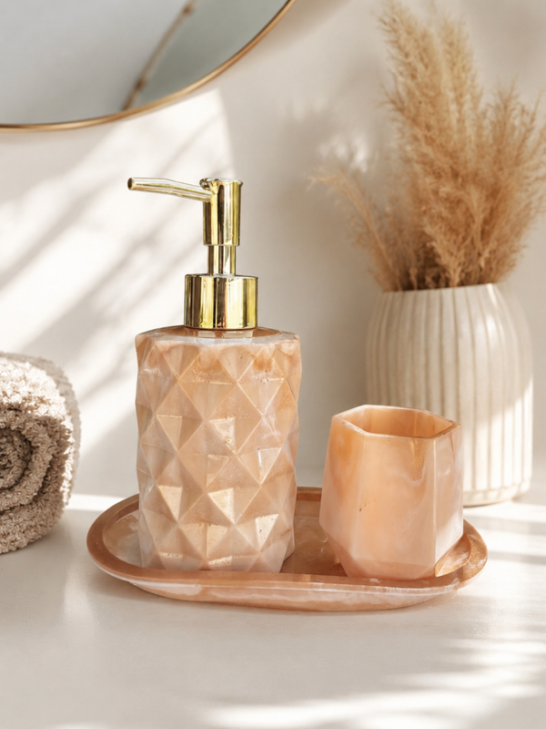 Set Salle de Bain Marbre Rose
