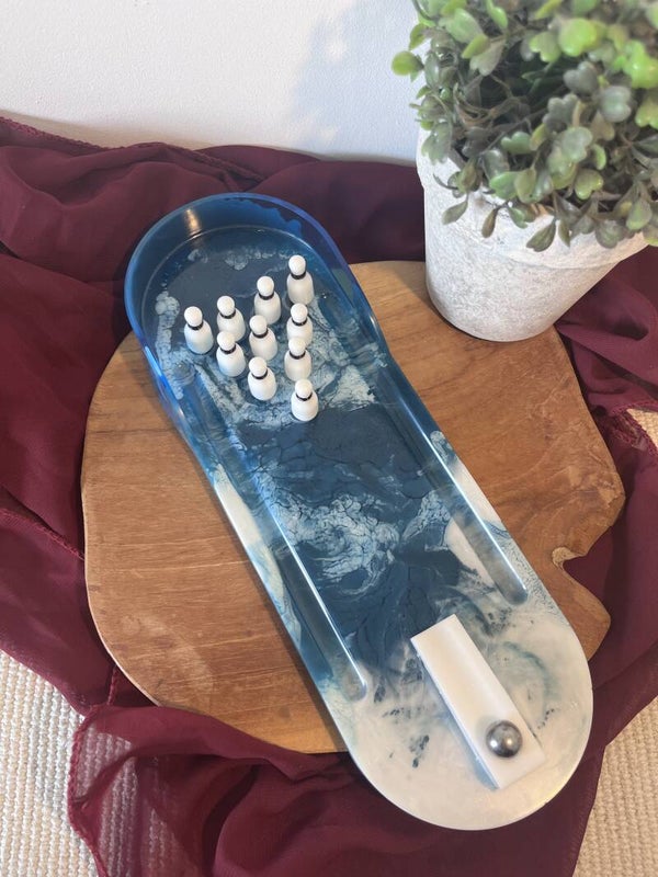 JEU BOWLING DE TABLE - BLEU BLANC