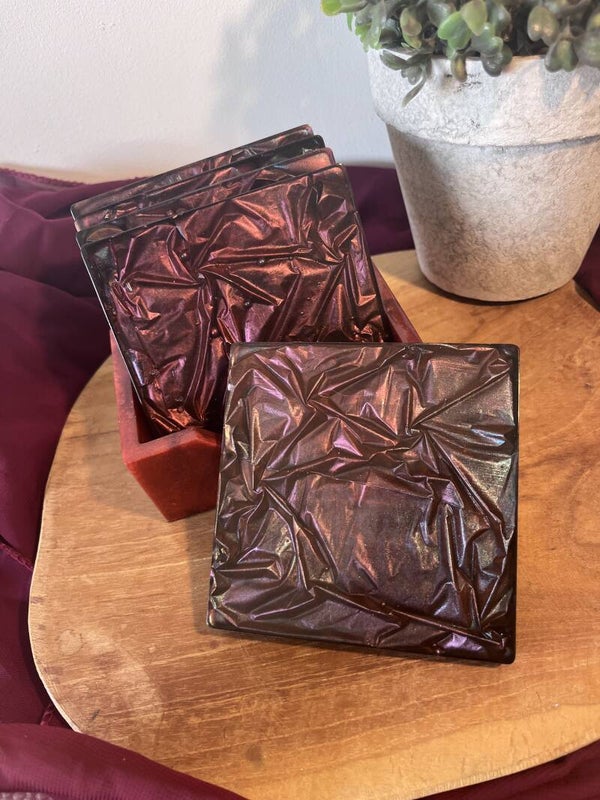 Set de dessous verres - DRAPÉ BORDEAUX