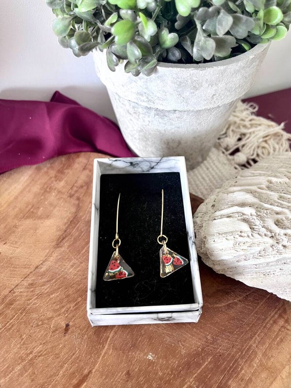Boucles d'Oreilles - PASTEQUE PENDANTE