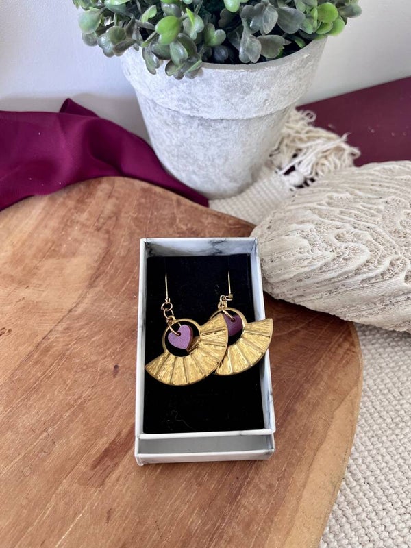 Boucles d'Oreilles - COEUR SOLEIL