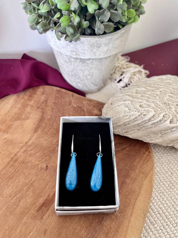 Boucles d'Oreilles - GOUTTE BLUE 02