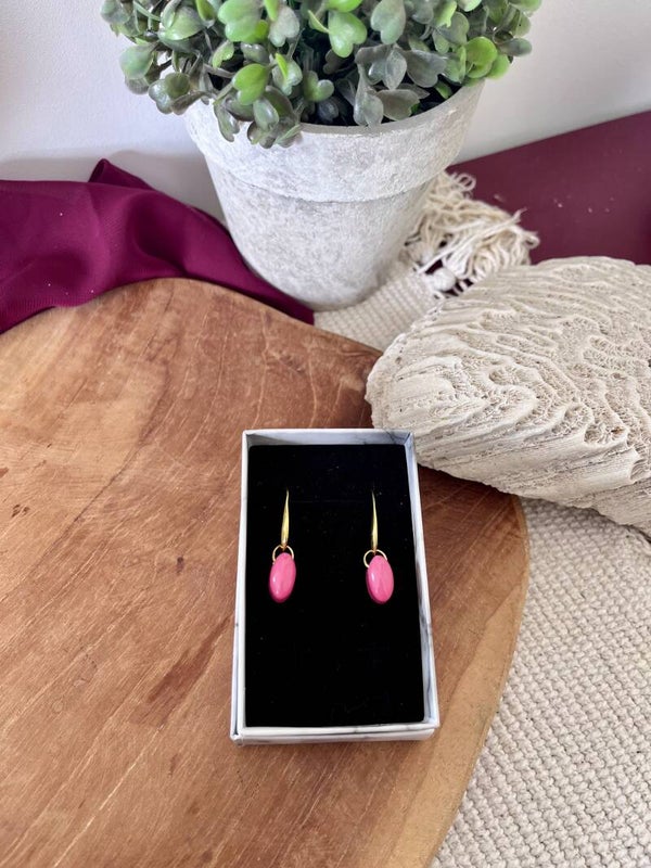 Boucles d'Oreilles - GOUTTE PINK
