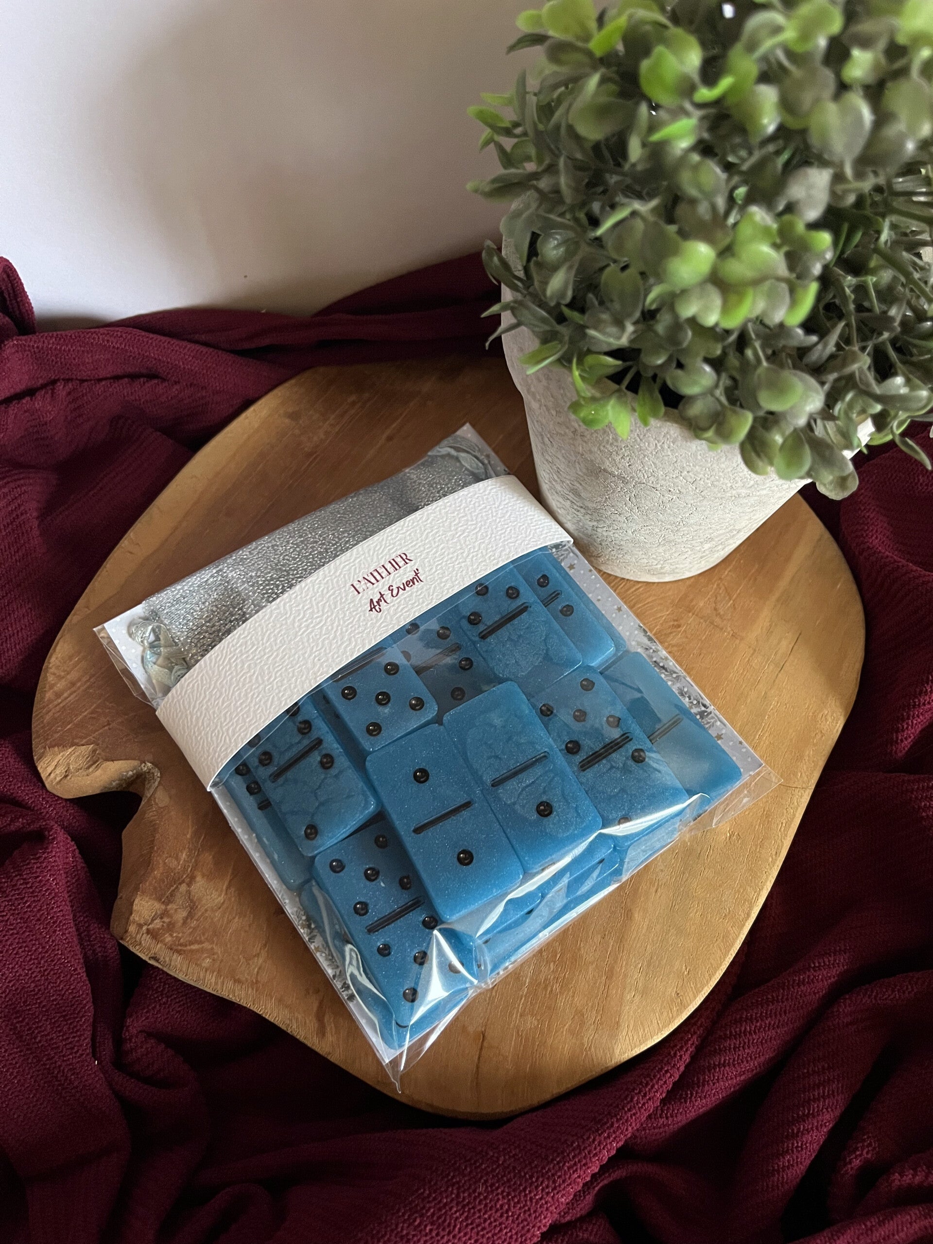 DOMINOS Paillettes Turquoise