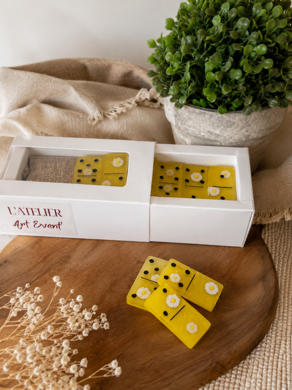 Jeu de Domino en Résine - FLOWERS