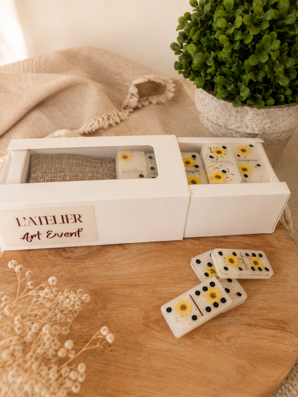 Jeu de Domino en Résine - TOURNESOL