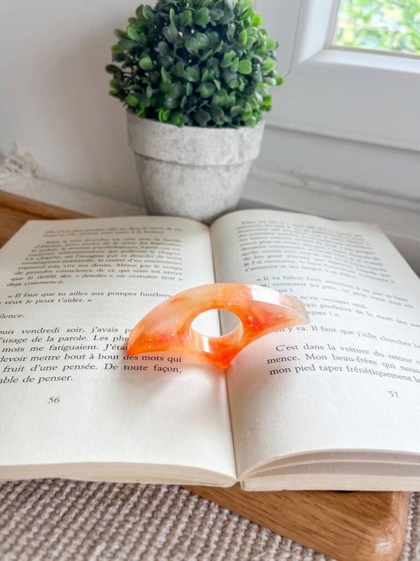 BAGUE DE LECTURE - ORANGE DOUX