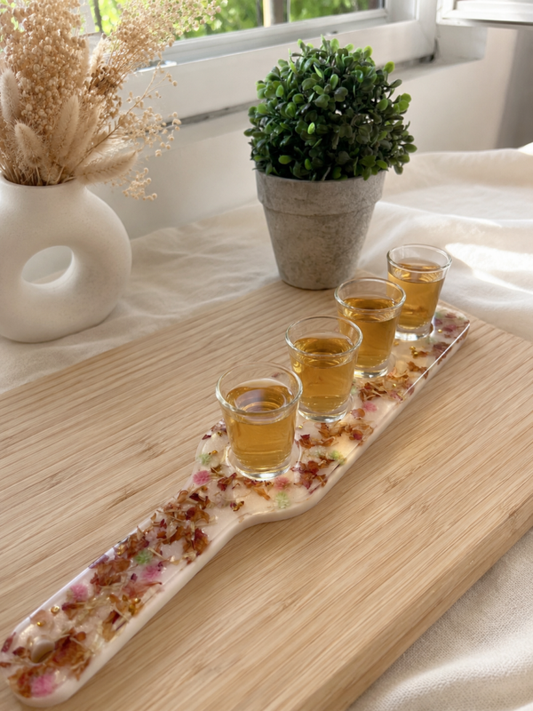 Planche à Shooters en Résine Époxy – FLORAL