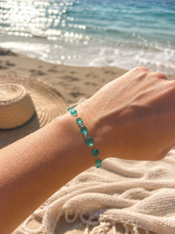 Bracelet artisanal en perles de résine – Bracelet poignet et cheville fait main