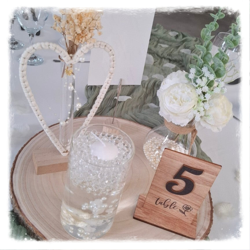🌿 Soliflore cœur en macramé - Location