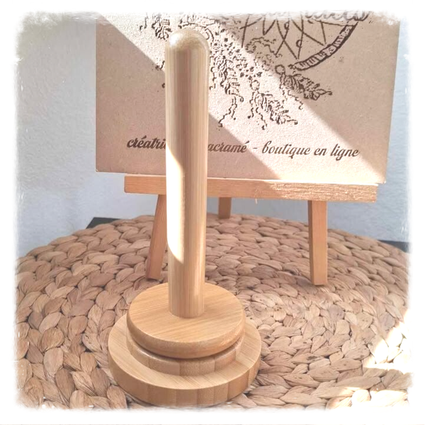 Support rotatif en bois pour pelote – Confort & fluidité