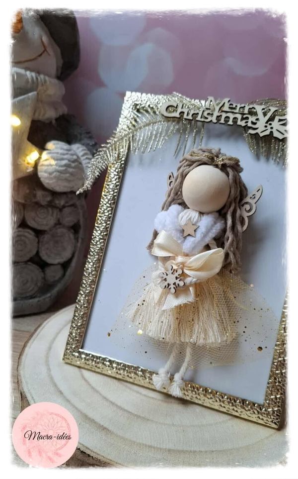 L'ange de Noël sur cadre