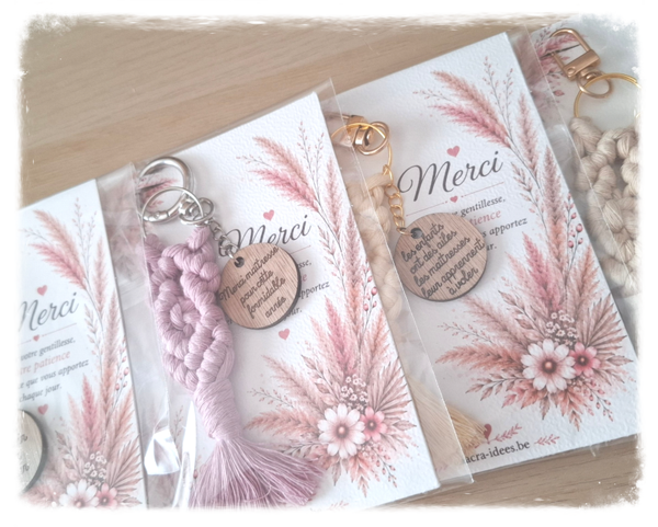 🌿 Porte-clés bohème personnalisé