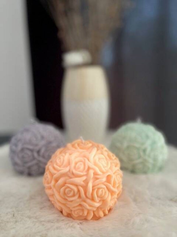 Kaars Bloemen bol