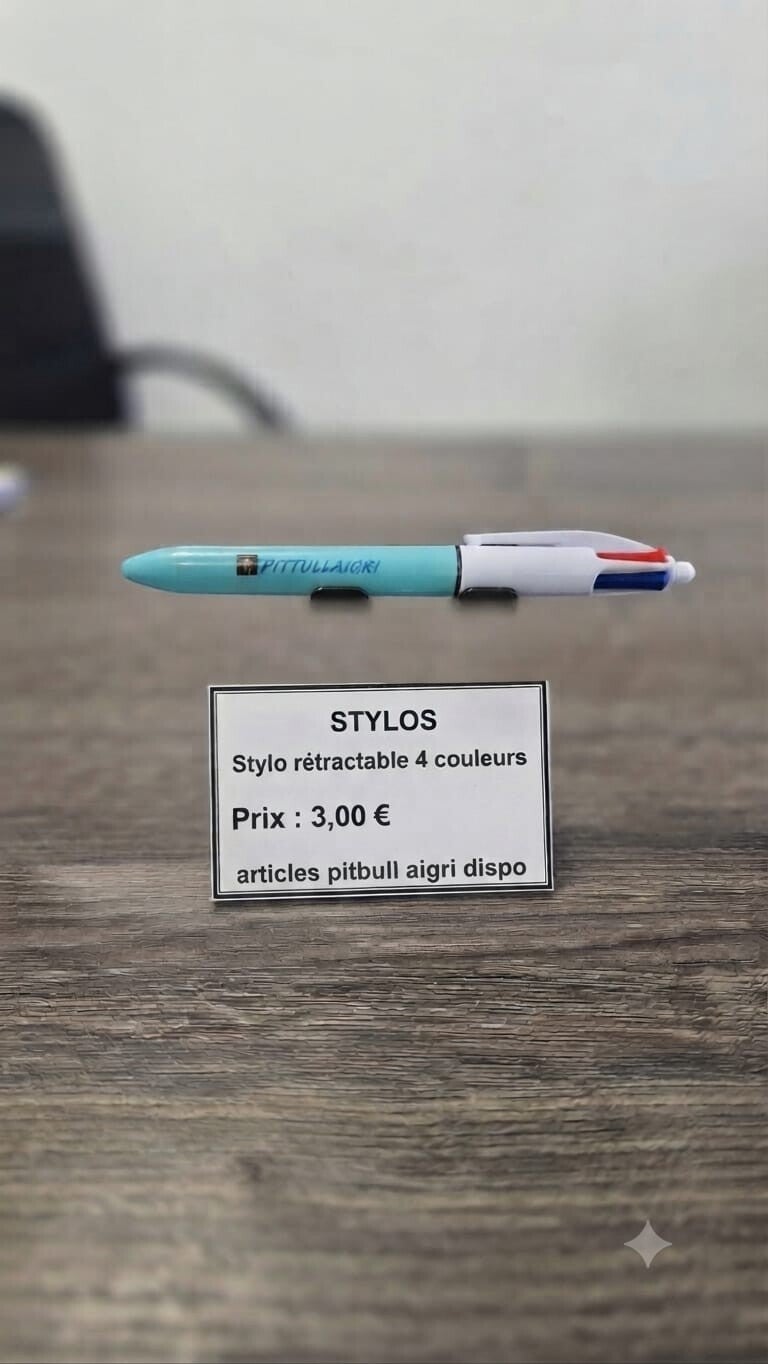 Stylo rectractable 4 couleurs