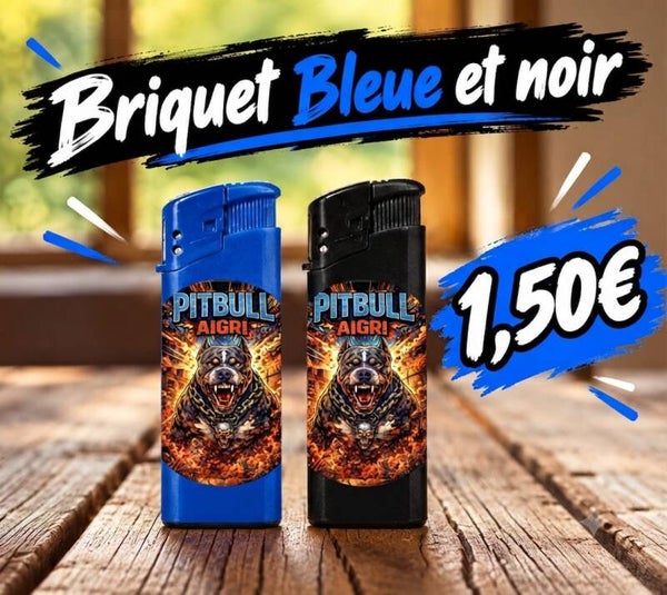 Briquet regarchable pitbull aigri