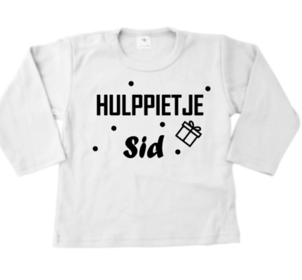SHIRT MET LANGE MOUW | HULPPIETJE MET NAAM EN CADEAU