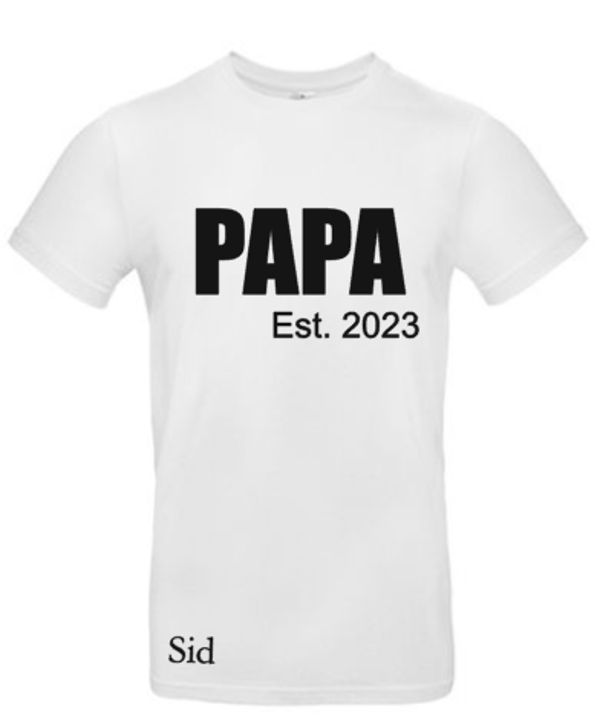 T-SHIRT PAPA  | PAPA EST. JAARTAL EN NAAM