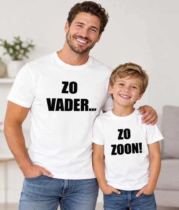 T-SHIRT SET VADER EN ZOON | ZO VADER ZO ZOON
