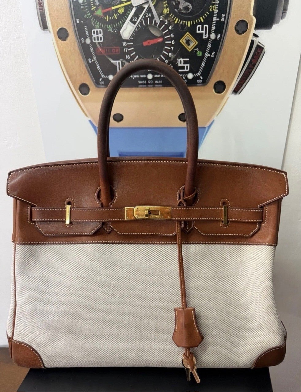 Hermes Birkin Bicolor 35 cm Togo Tela full set